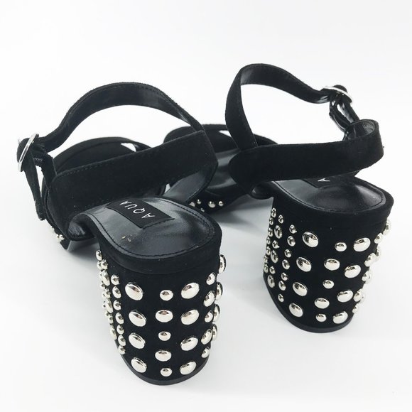 ❌SOLD❌NEW🌸AQUA Bells Studded Suede Ankle Strap Sandals - Picture 5 of 11